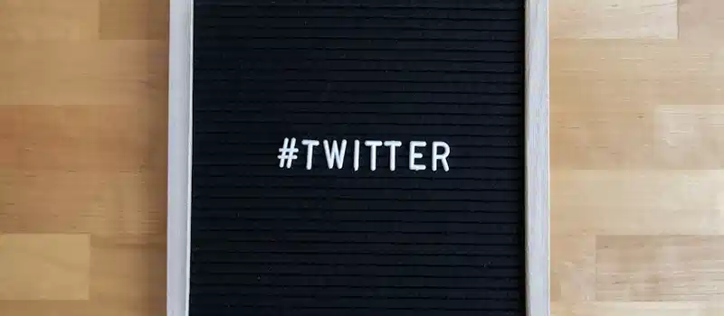 A letter board with the hashtag 'Twitter' displayed, ideal for social media marketing concepts.